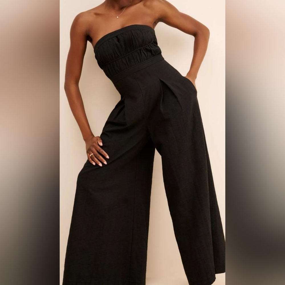 Anthropologie 4SI3NNA Black Jumpsuit